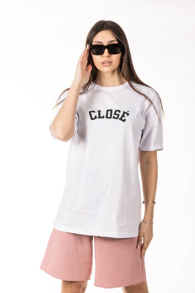 Clvse Society white logo t-shirt