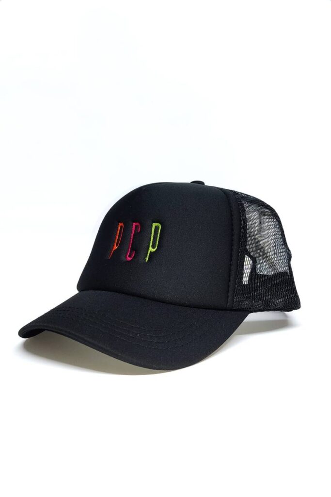 PCP Black With Colorful Logo Unisex Baseball Hat for him