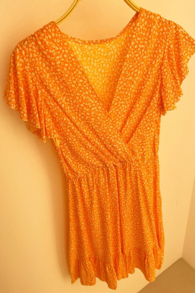 Orange flower dress