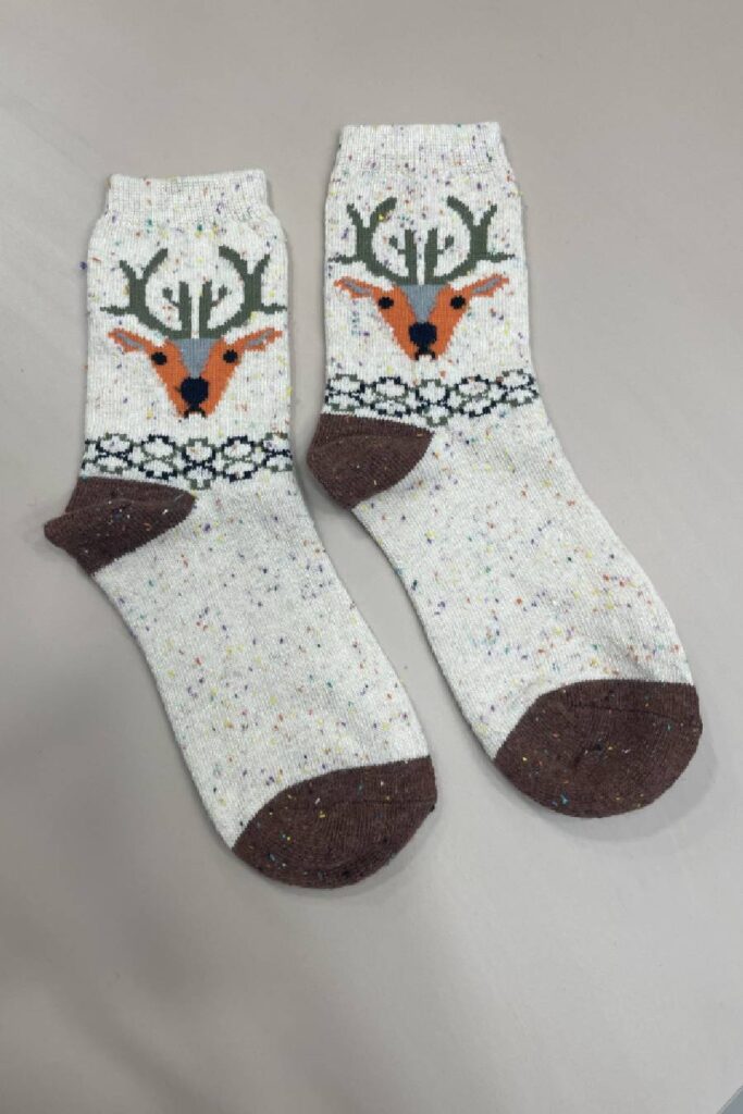 Deer Pattern Winter Socks