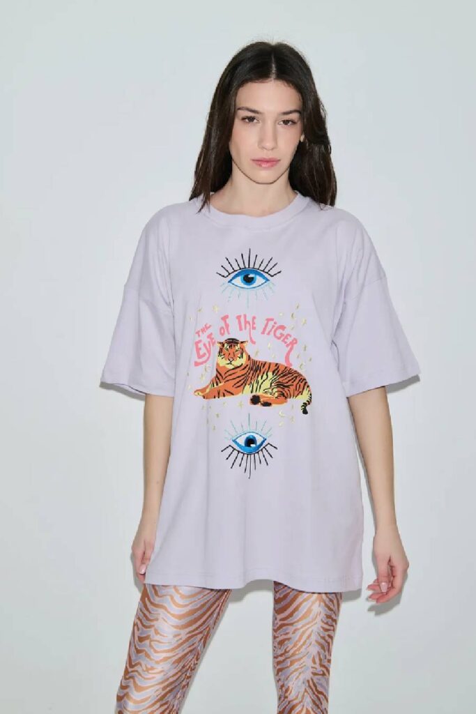 PCP Graphic Embroidery T-Shirt Eye Of The Tiger